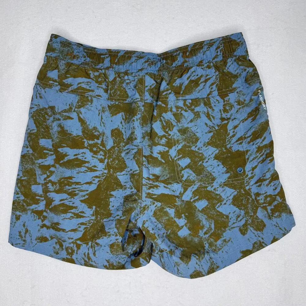 North Face Shorts Mens Small Blue Camo Swim Lined Quick Dry Elastic Waist 5